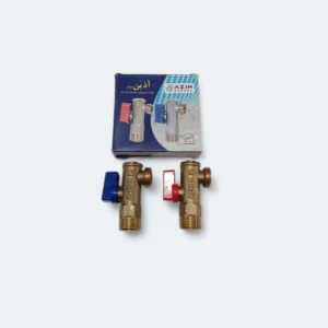 شیر پیسوار 1/2 برنجی فیلتردار آذین برنز 2 عددی