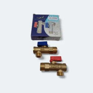 شیر پیسوار 3/8 برنجی فیلتردار آذین برنز 2 عددی