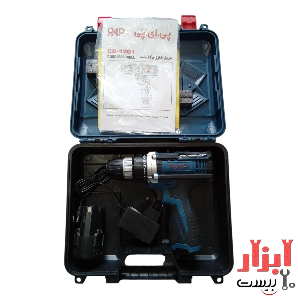 دریل شارژی 12 ولت P.A.P مدل CD_1201