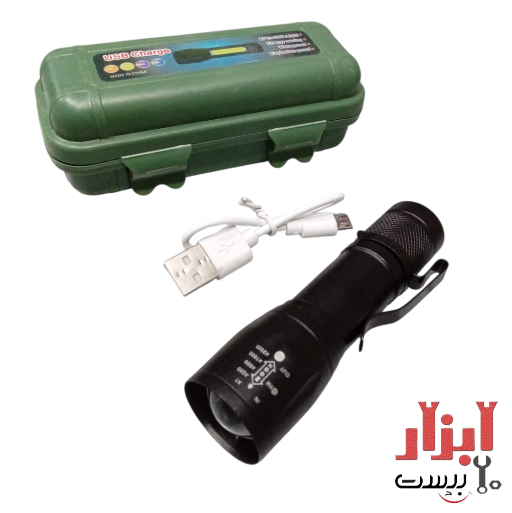 چراغ قوه پلیسی شارژی 3 حالته