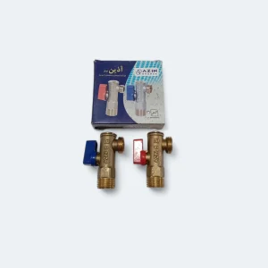 شیر پیسوار 1/2 برنجی فیلتردار آذین برنز 2 عددی