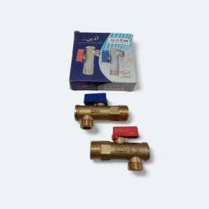 شیر پیسوار 3/8 برنجی فیلتردار آذین برنز 2 عددی