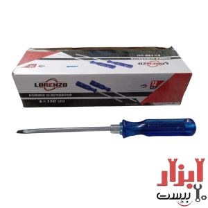 پیچ گوشتی دوسو LORENZO ضربه خور 150*6 میلی متر