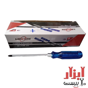 پیچ گوشتی چهارسو LORENZO ضربه خور 150*6 میلی متر