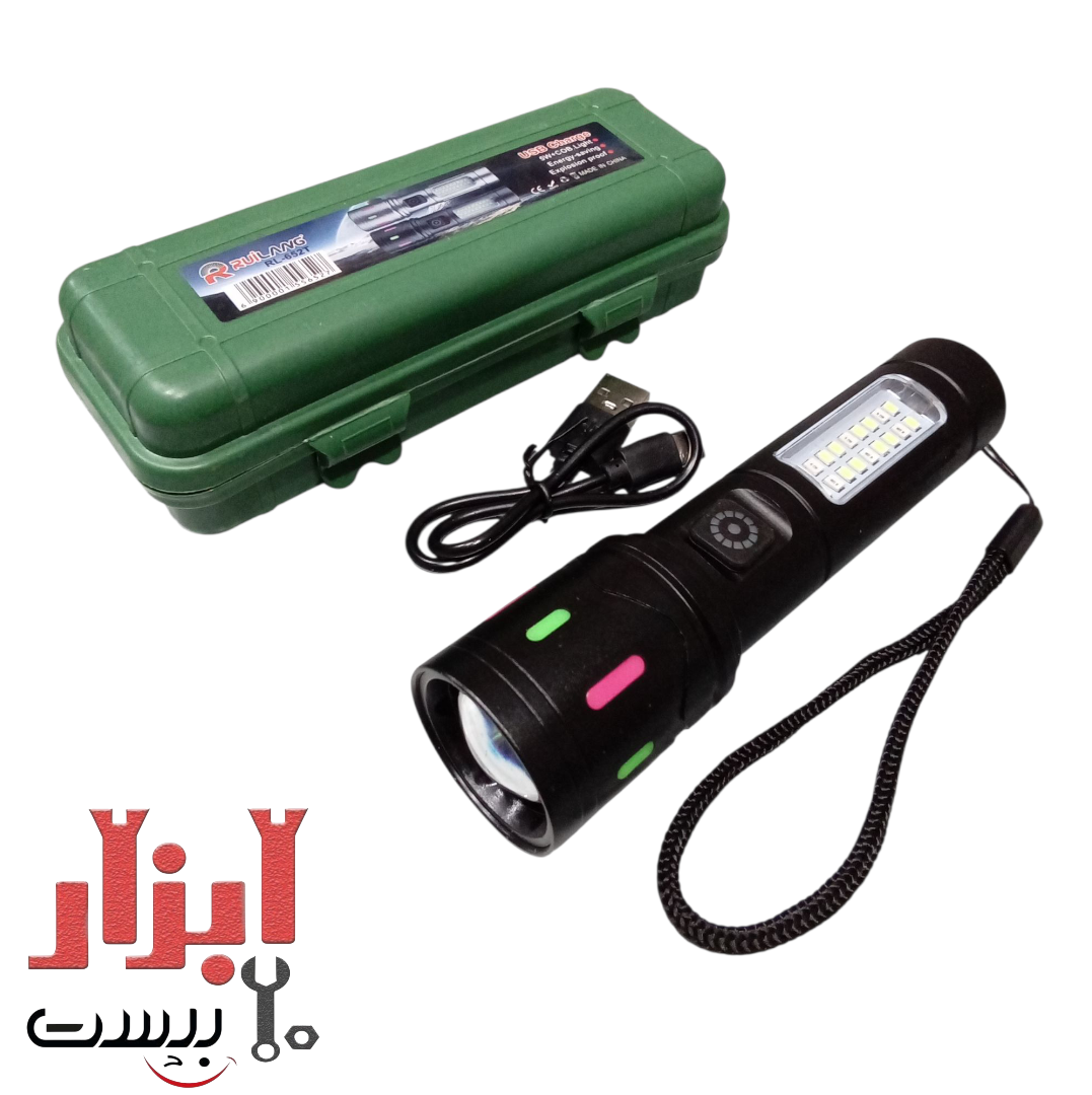 چراغ قوه پلیسی شارژی 6 حالته RUILANG مدل RL-652T