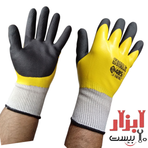 دستکش ایمنی لاتکس ضد برش سیگما مدل 485