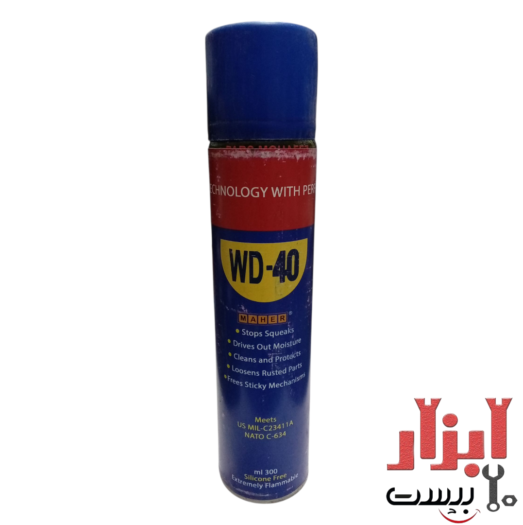 اسپری روان کننده WD-40 ماهر 300 میلی لیتر 1 اسپری روان کننده WD-40 ماهر 300 میلی لیتر